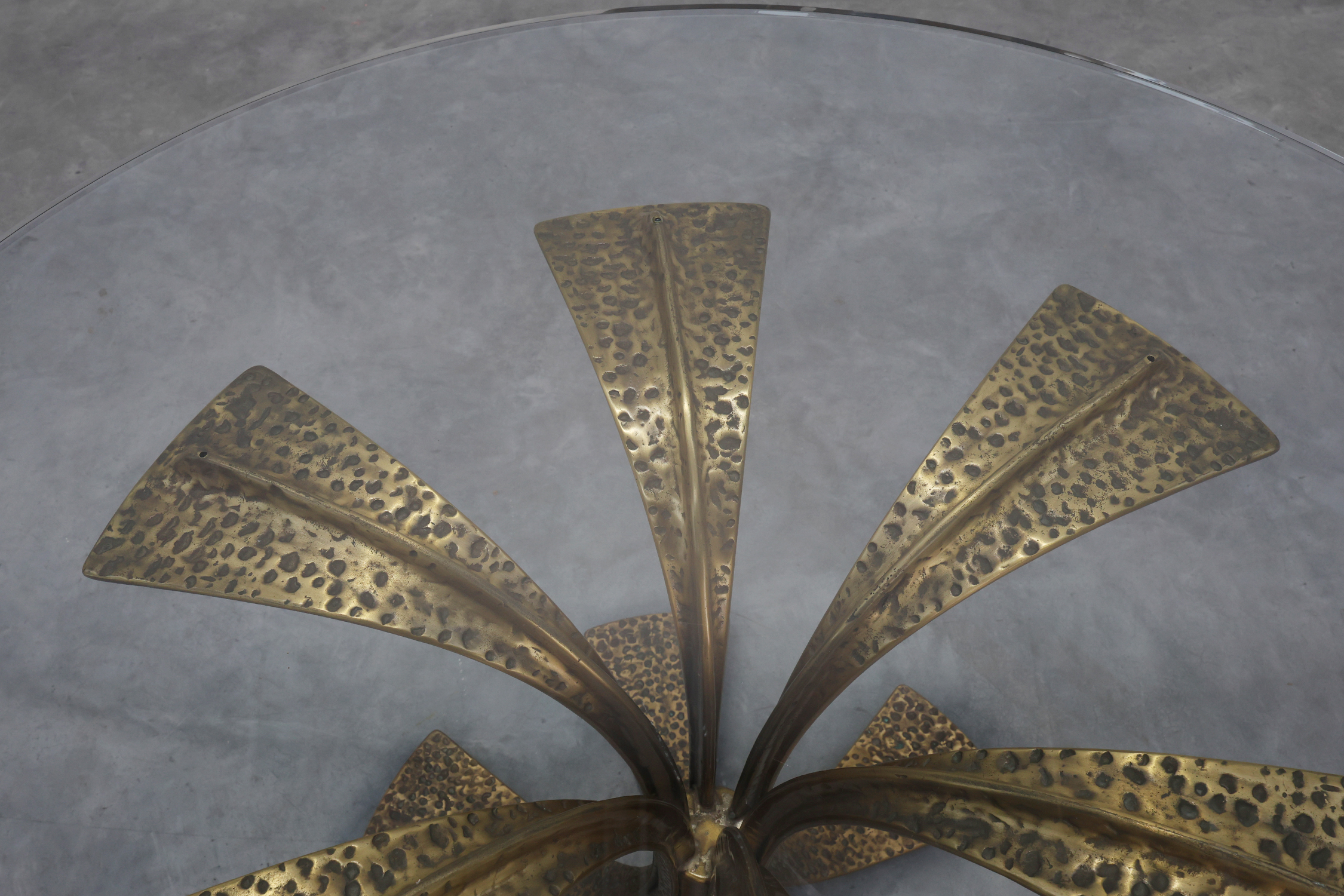 Hammered Bronze Table by Luciano Frigerio for Frigerio di Desio, Italy ca. 1970thumbnail